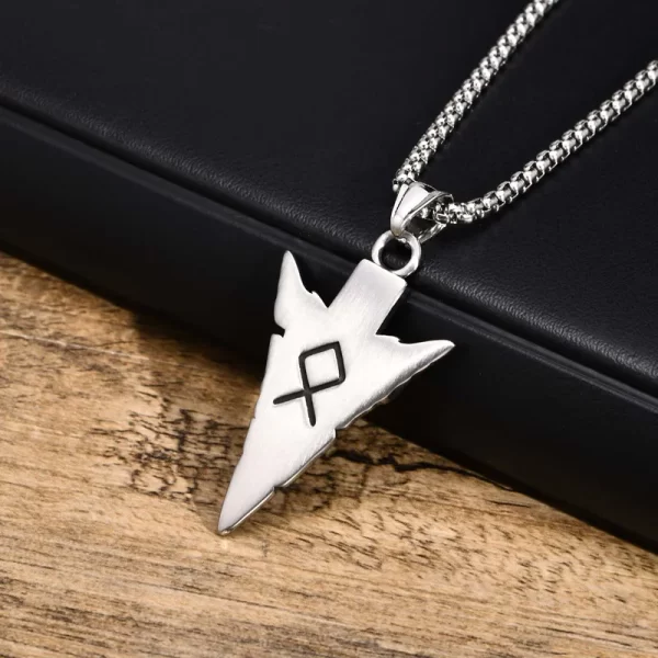 Collar Valknut Acero Inoxidable color Plateada - Imagen 2